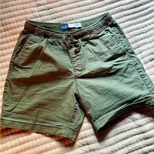 Old Navy Green Flat Front Chino Shorts